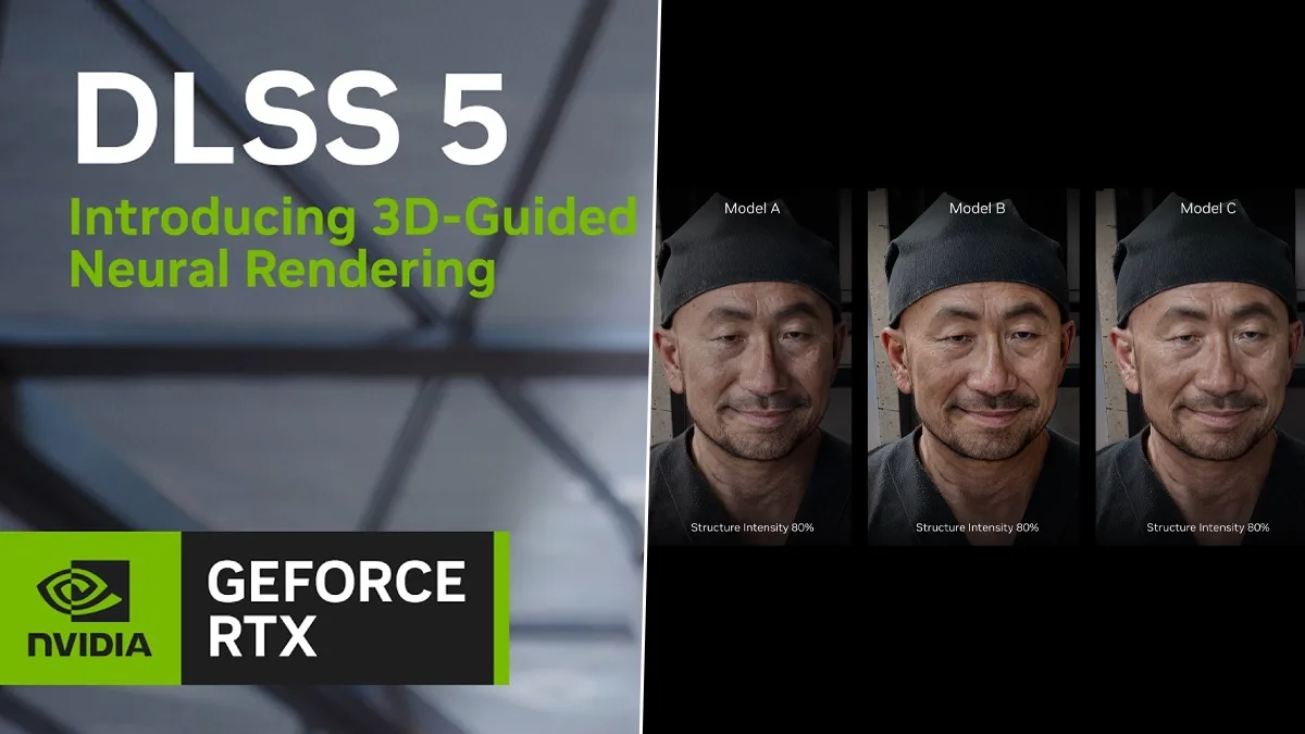 مقایسه نورپردازی با و بدون Neural Rendering در DLSS 5