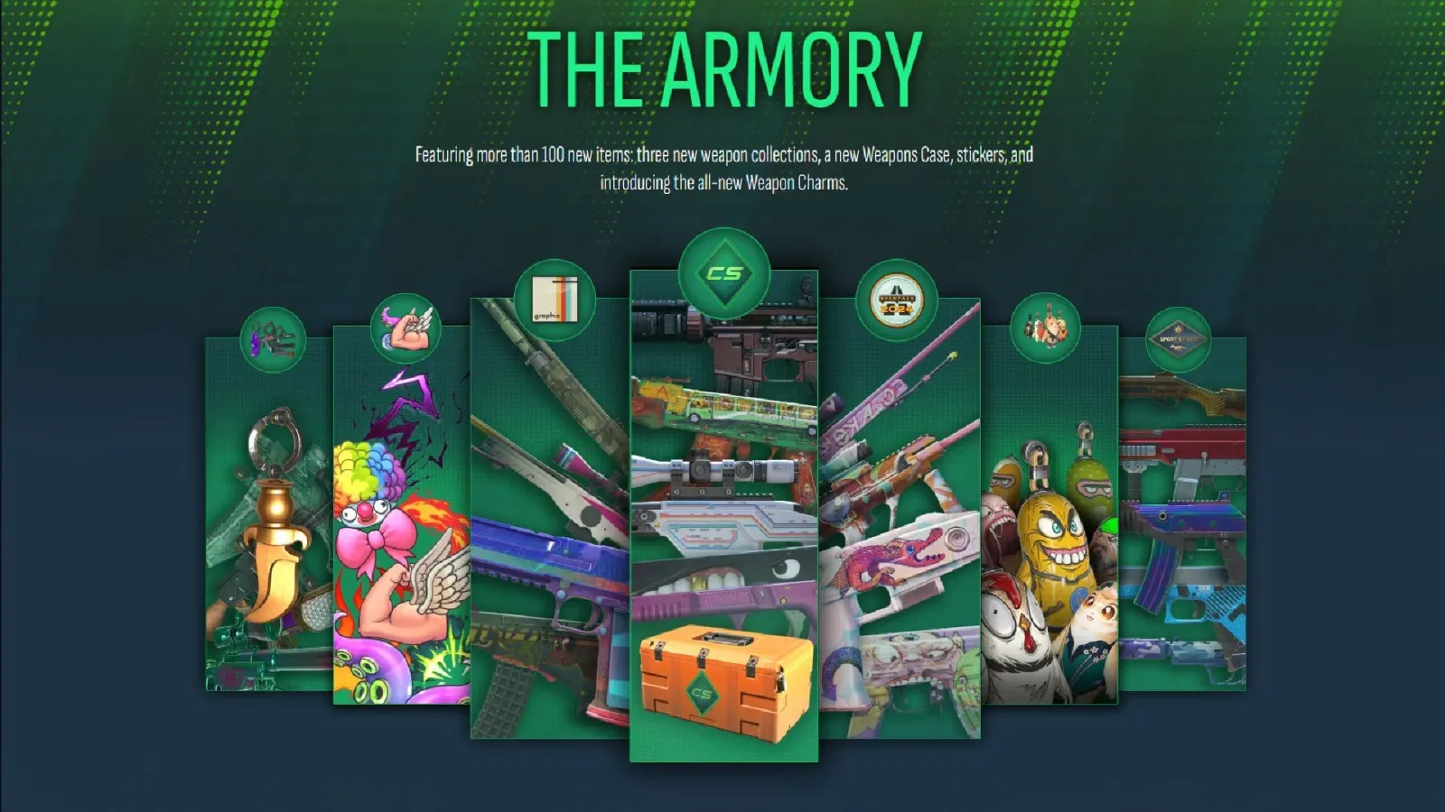 آپدیت The Armory در Counter-Strike 2 با اسکین‌ها و Weapon Charmهای جدید