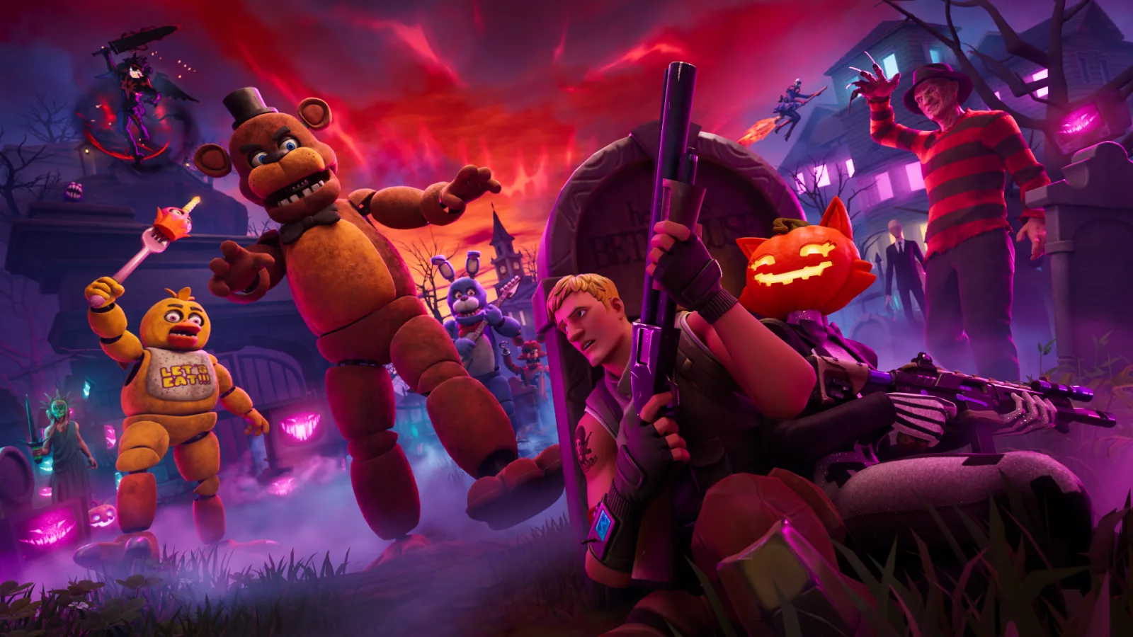 شخصیت‌های Five Nights at Freddy’s در رویداد Fortnitemares